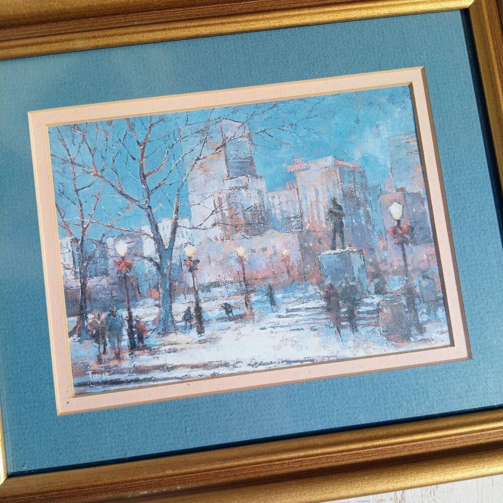 Handy Park Memphis, TN USA By John Turner Lithograph Print The Peabody Hotel VTG